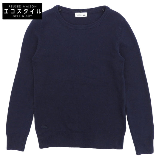 Lacoste ラコステ 美品 3WAY プルオーバーニット トップス レディース ネイビー 34 AF330E トップス