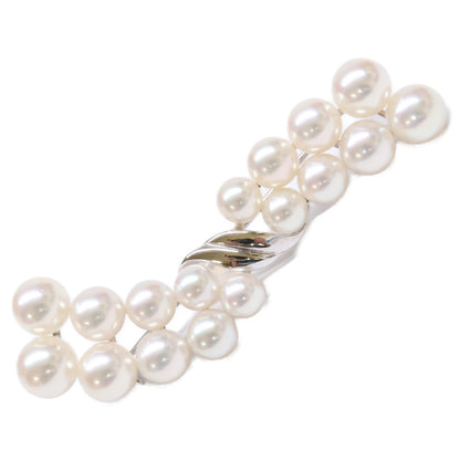 mikimoto ミキモト 美品 K18WG 5-7mmパール ブローチ