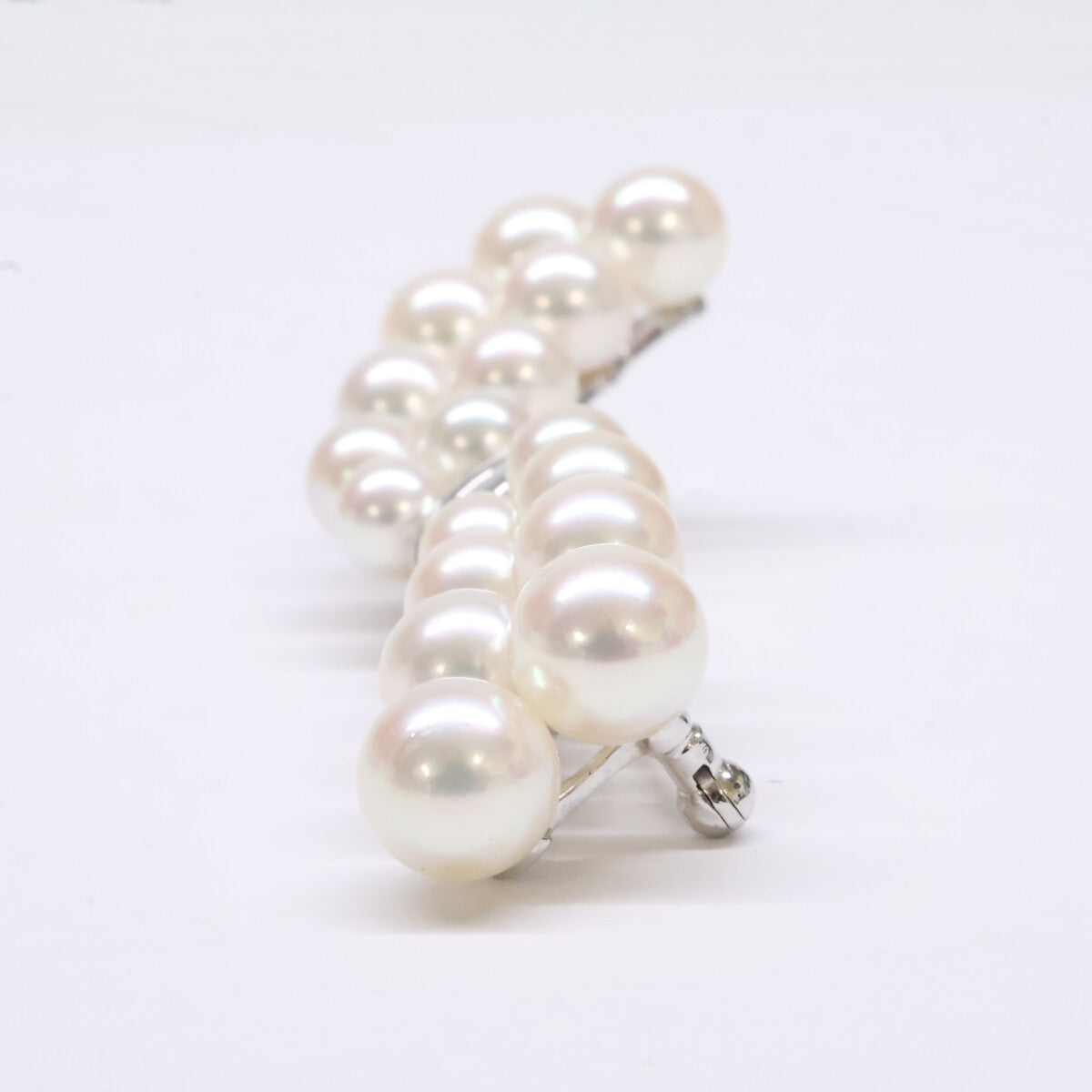 mikimoto ミキモト 美品 K18WG 5-7mmパール ブローチ
