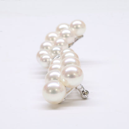 mikimoto ミキモト 美品 K18WG 5-7mmパール ブローチ