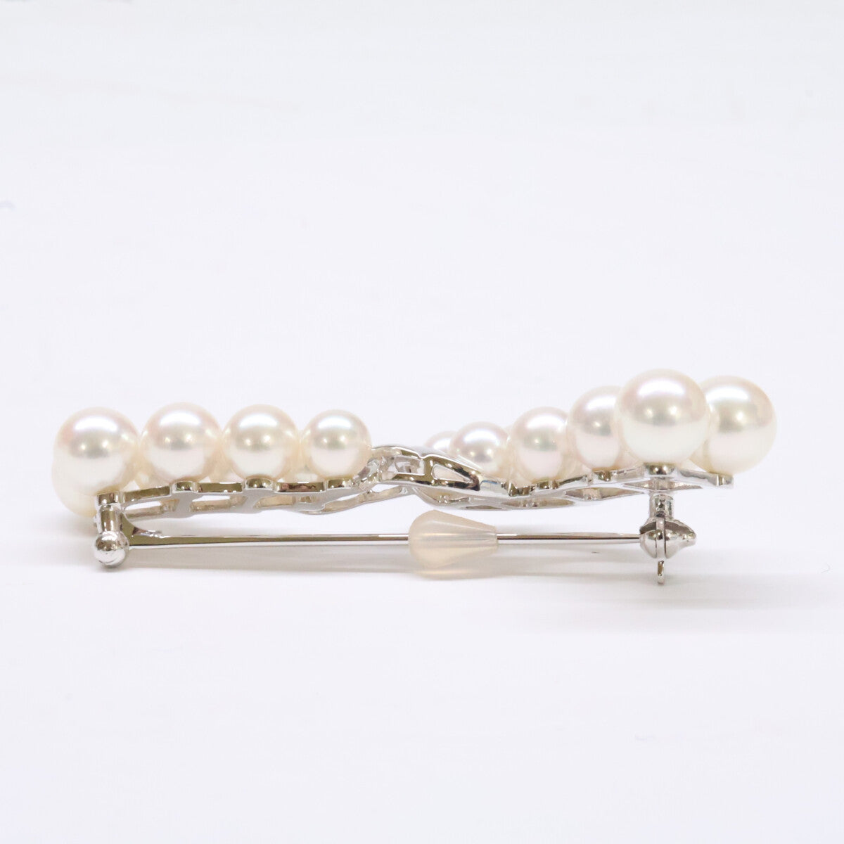 mikimoto ミキモト 美品 K18WG 5-7mmパール ブローチ