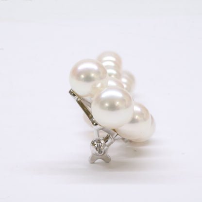 mikimoto ミキモト 美品 K18WG 5-7mmパール ブローチ