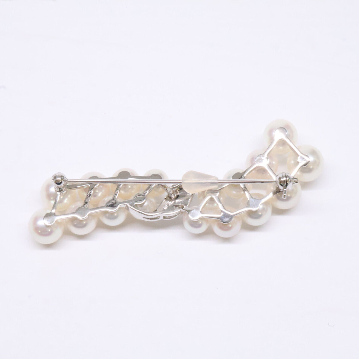 mikimoto ミキモト 美品 K18WG 5-7mmパール ブローチ