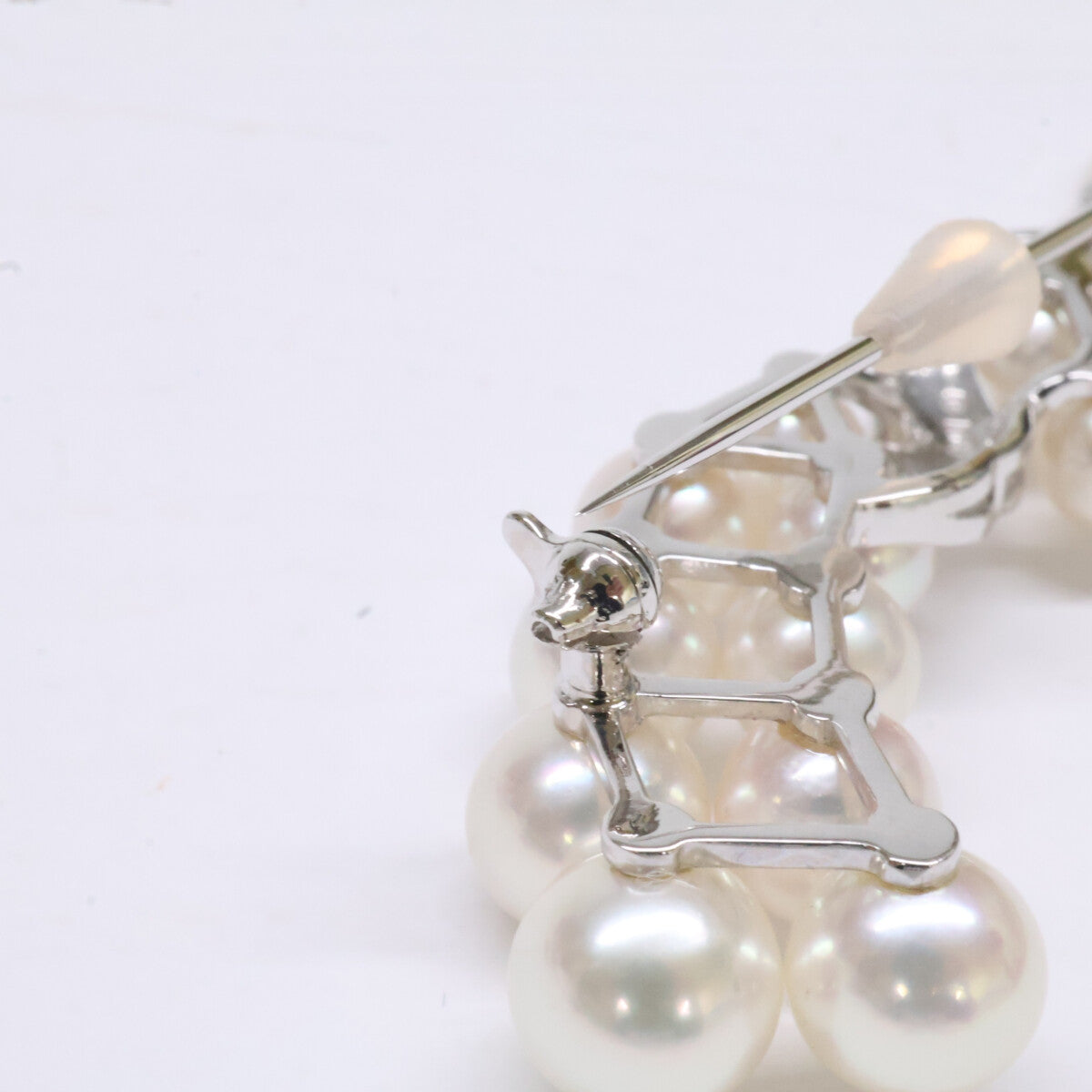 mikimoto ミキモト 美品 K18WG 5-7mmパール ブローチ