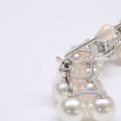 mikimoto ミキモト 美品 K18WG 5-7mmパール ブローチ