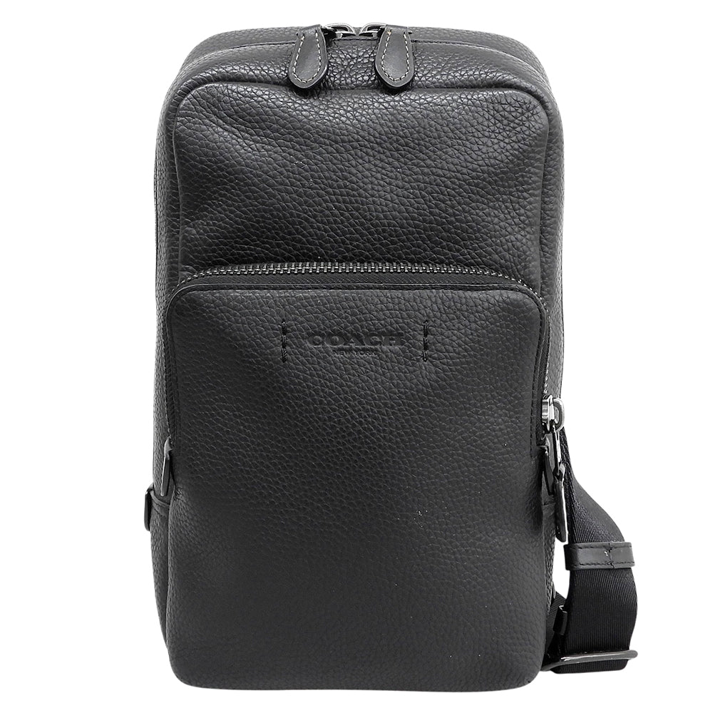 COACH コーチ ゴッサム パック レザー ボディバッグ メンズ ブラック C5331 ボディバッグ