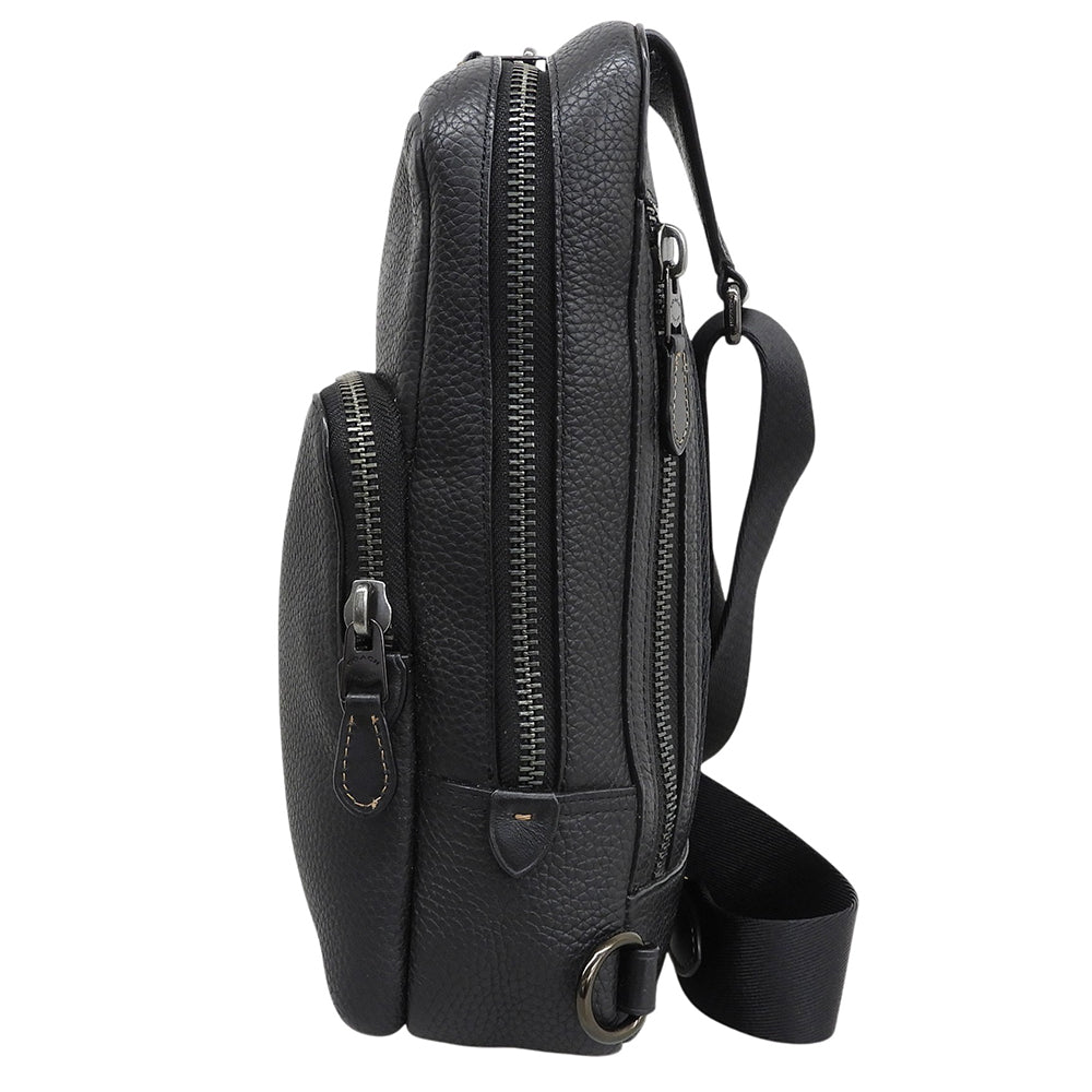 COACH コーチ ゴッサム パック レザー ボディバッグ メンズ ブラック C5331 ボディバッグ