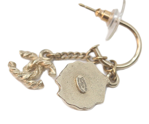 CHANEL シャネル A11P ココマーク ライオン パール フープピアス ピアス