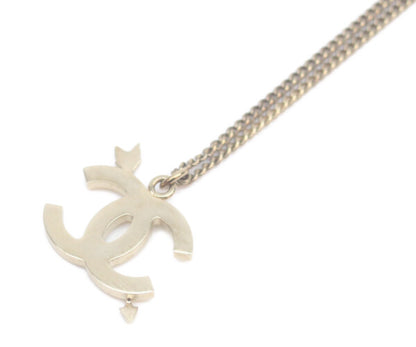 CHANEL シャネル 10P エナメル アイボリー ココマーク アロー ネックレス ネックレス