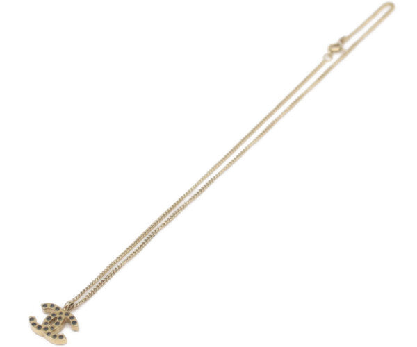CHANEL シャネル 01A ココマーク ブラックストーン ネックレス ネックレス