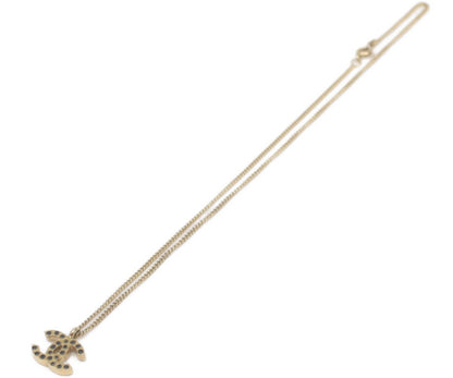 CHANEL シャネル 01A ココマーク ブラックストーン ネックレス ネックレス
