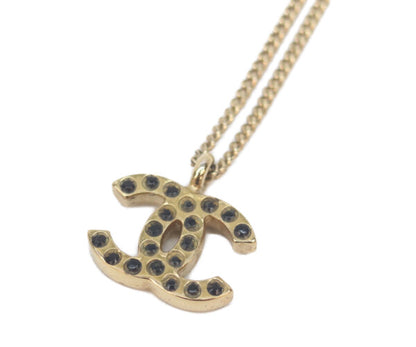 CHANEL シャネル 01A ココマーク ブラックストーン ネックレス ネックレス