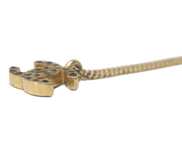 CHANEL シャネル 01A ココマーク ブラックストーン ネックレス ネックレス