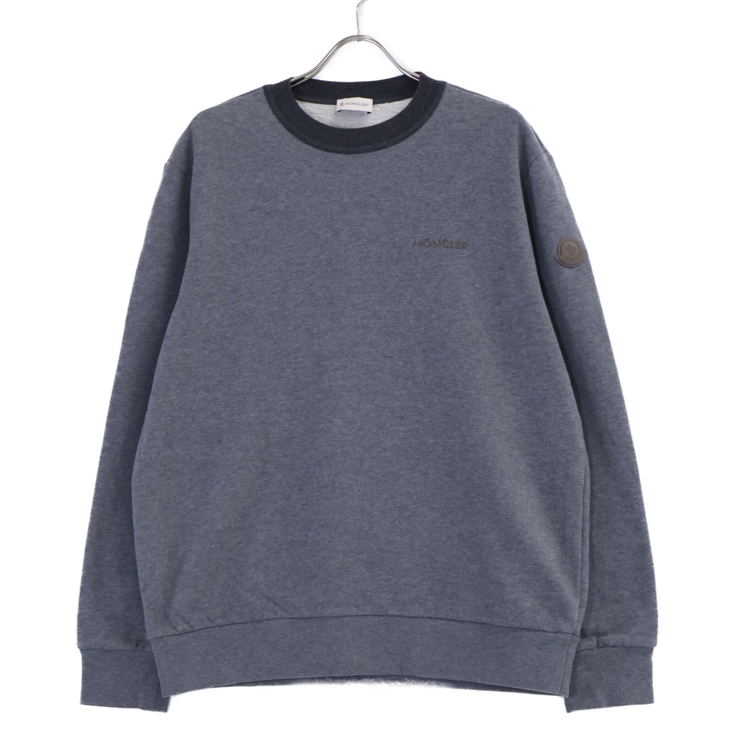 MONCLER Moncler 2025 gray FELPA GIROCOLLO top