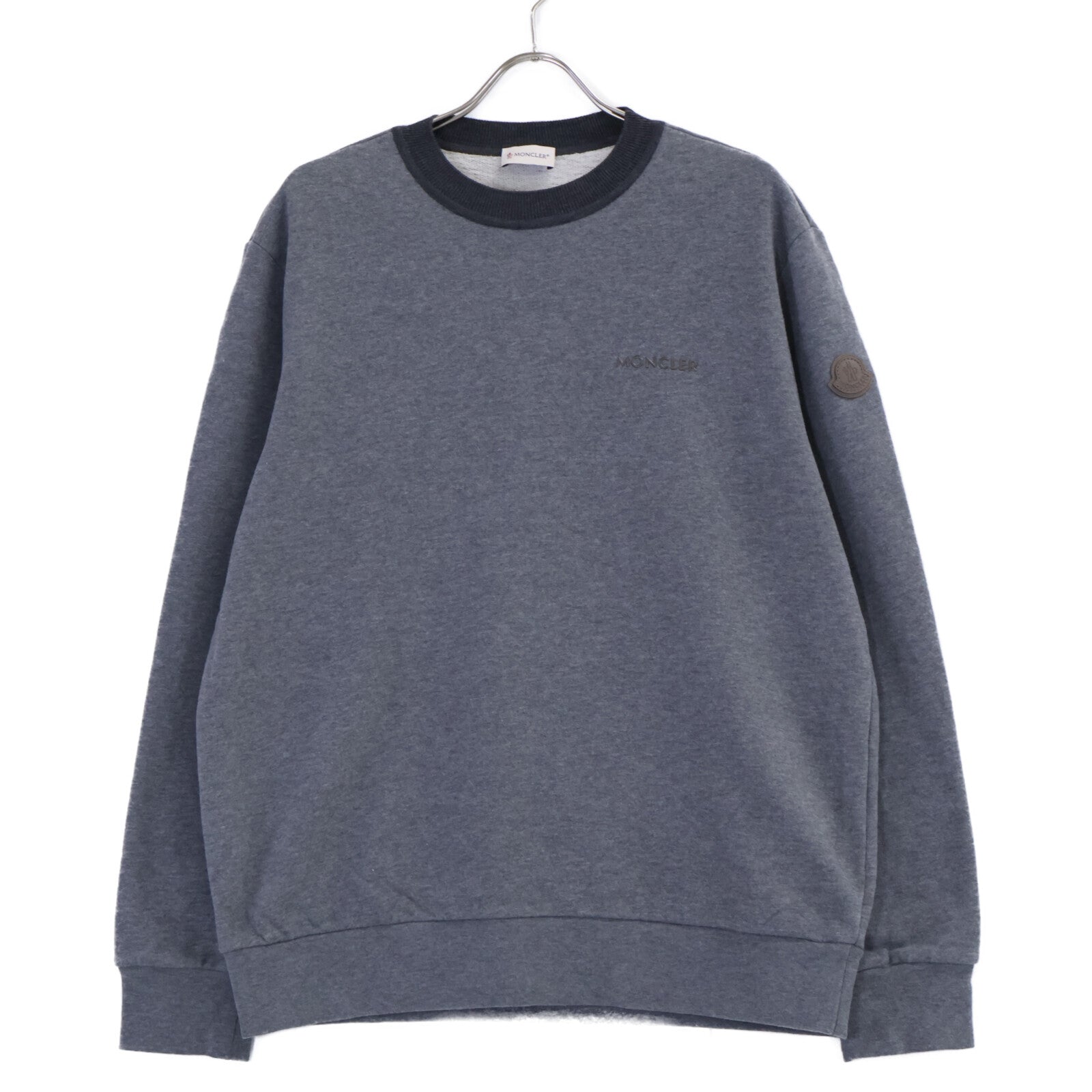 MONCLER Moncler 2025 gray FELPA GIROCOLLO top
