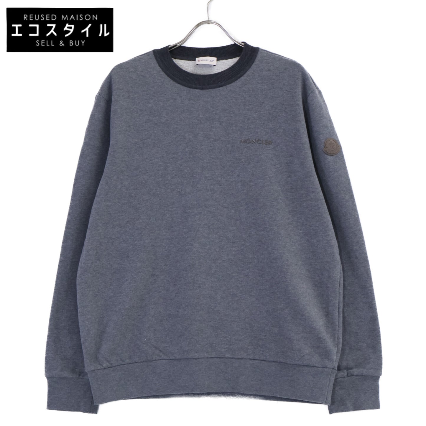 MONCLER Moncler 2025 gray FELPA GIROCOLLO top