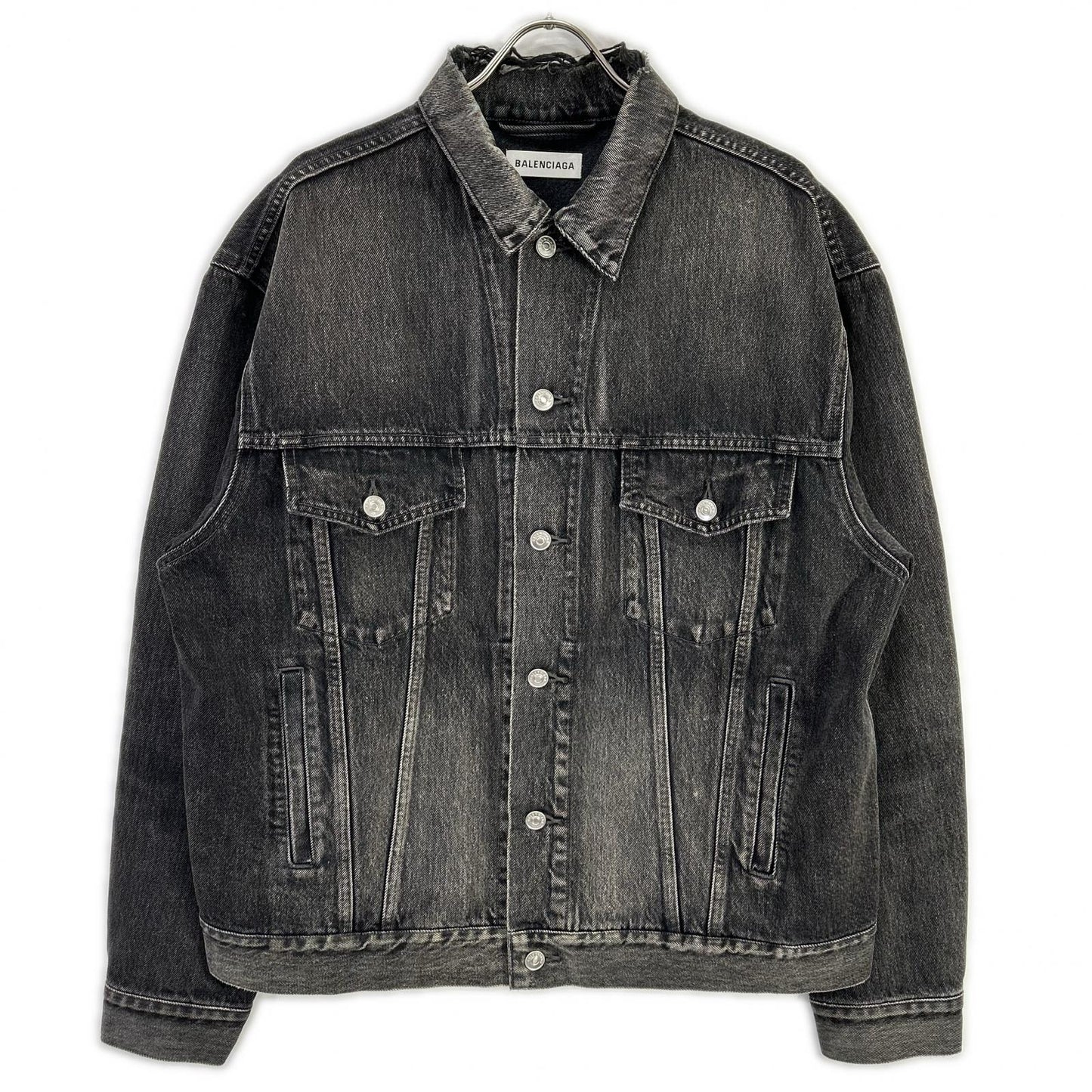 BALENCIAGA バレンシアガ 529177 18AW バックロゴ デニムジャケット ジャケット