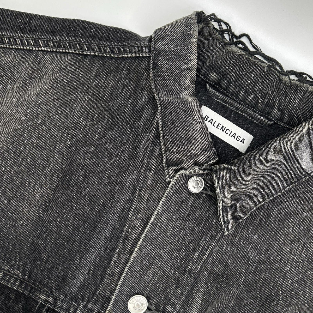 BALENCIAGA バレンシアガ 529177 18AW バックロゴ デニムジャケット ジャケット