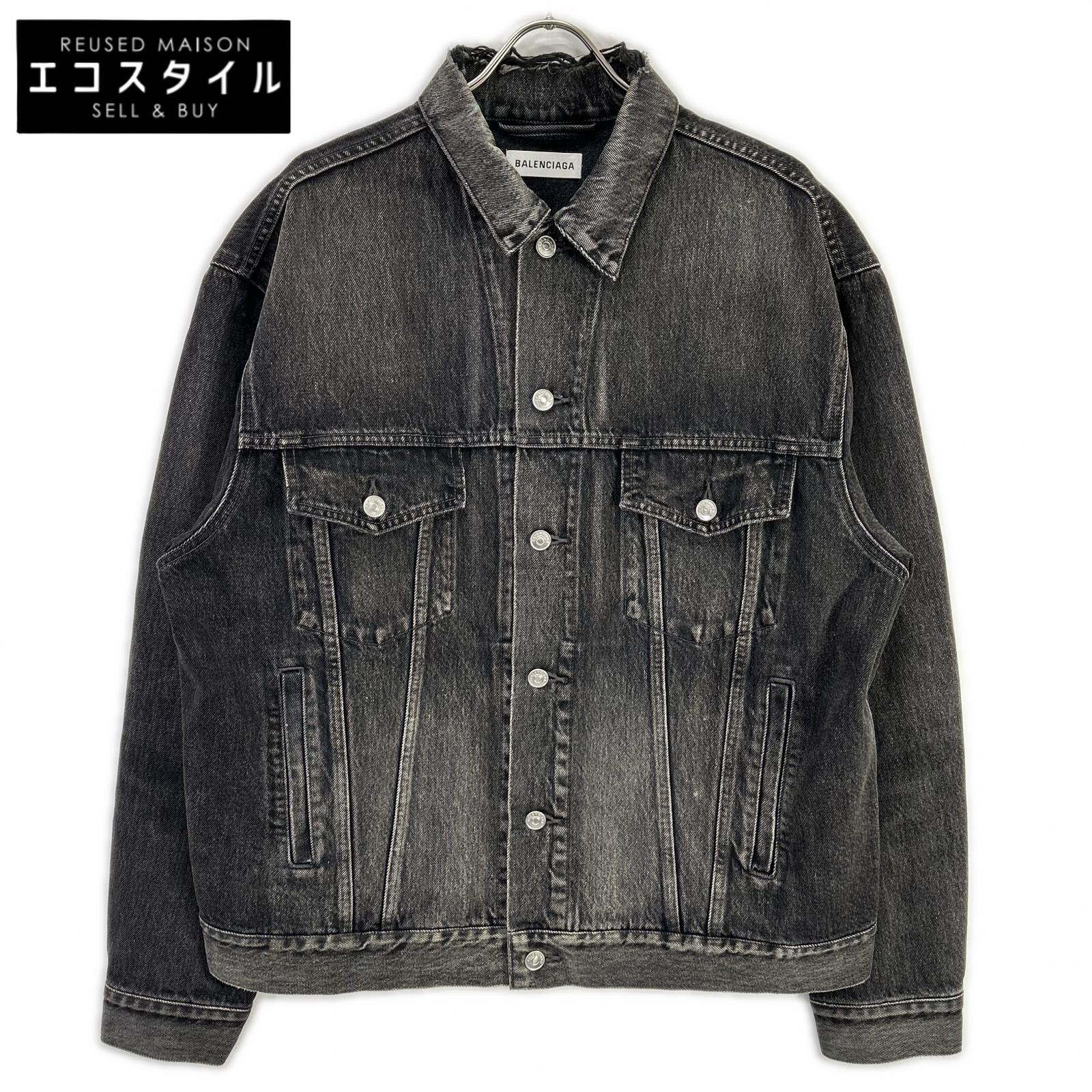BALENCIAGA バレンシアガ 529177 18AW バックロゴ デニムジャケット ジャケット