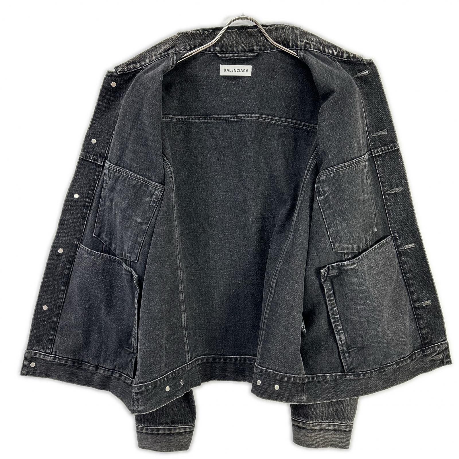 BALENCIAGA バレンシアガ 529177 18AW バックロゴ デニムジャケット ジャケット