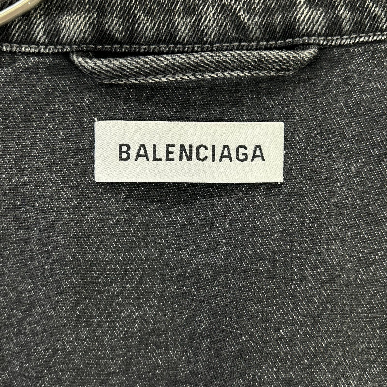 BALENCIAGA バレンシアガ 529177 18AW バックロゴ デニムジャケット ジャケット