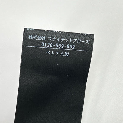 UNITED ARROWS ユナイテッドアローズ 1516-1-6621656 ブラック シルキーピンタック ショートスリーブ ブラウス トップス