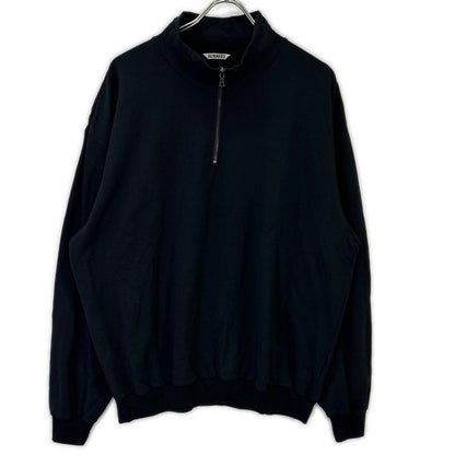AURALEE オーラリー A25AP01WU ブラック LIGHT WOOL SWEAT HALF ZIP トップス