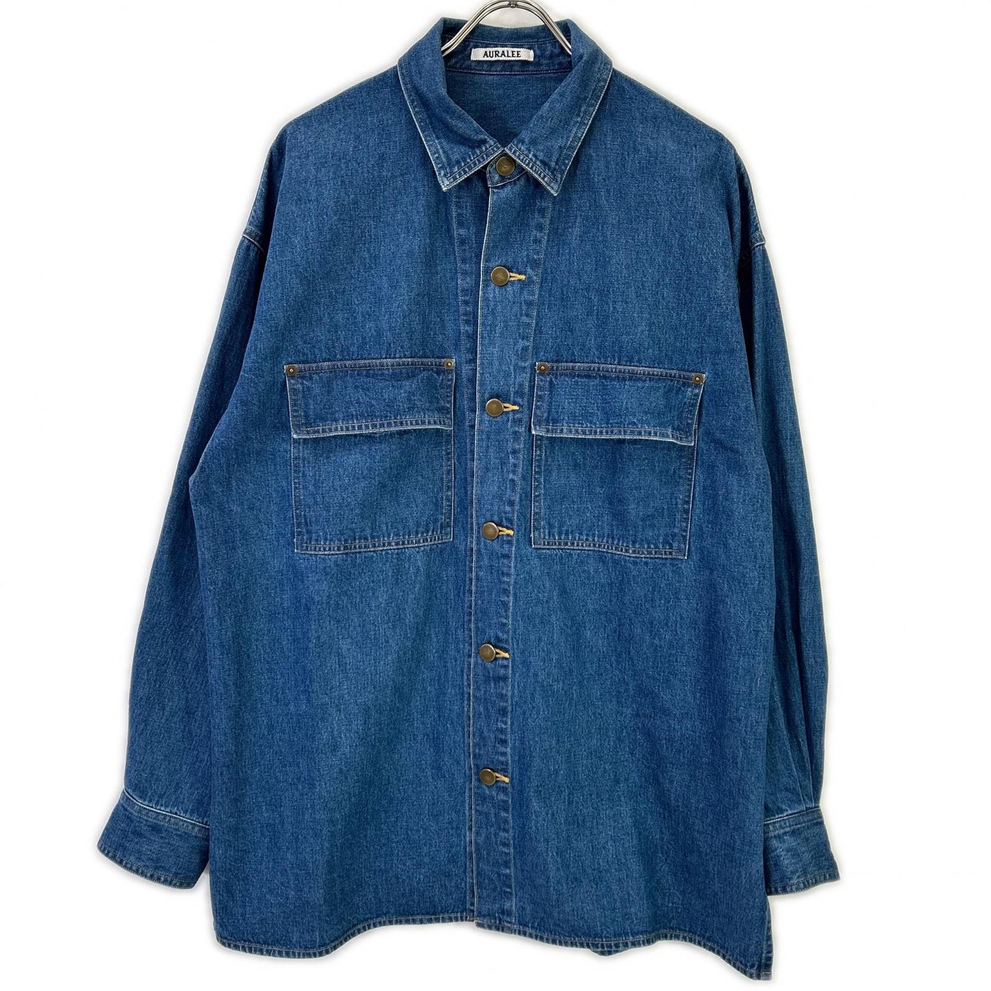 AURALEE オーラリー A25SS01SD SELVEDGE LIGHT OZ DENIM SHIRT トップス