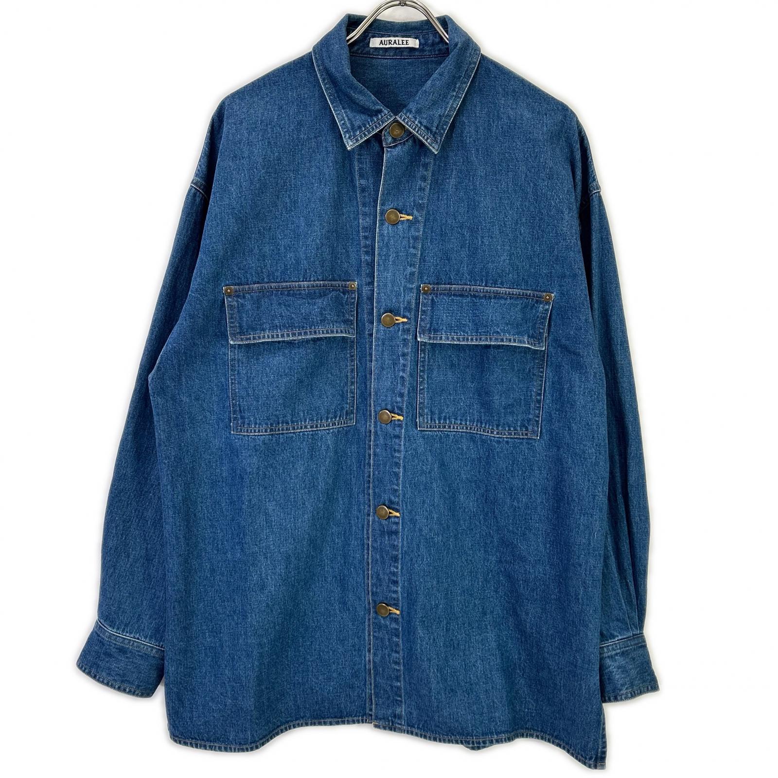 AURALEE オーラリー A25SS01SD SELVEDGE LIGHT OZ DENIM SHIRT トップス