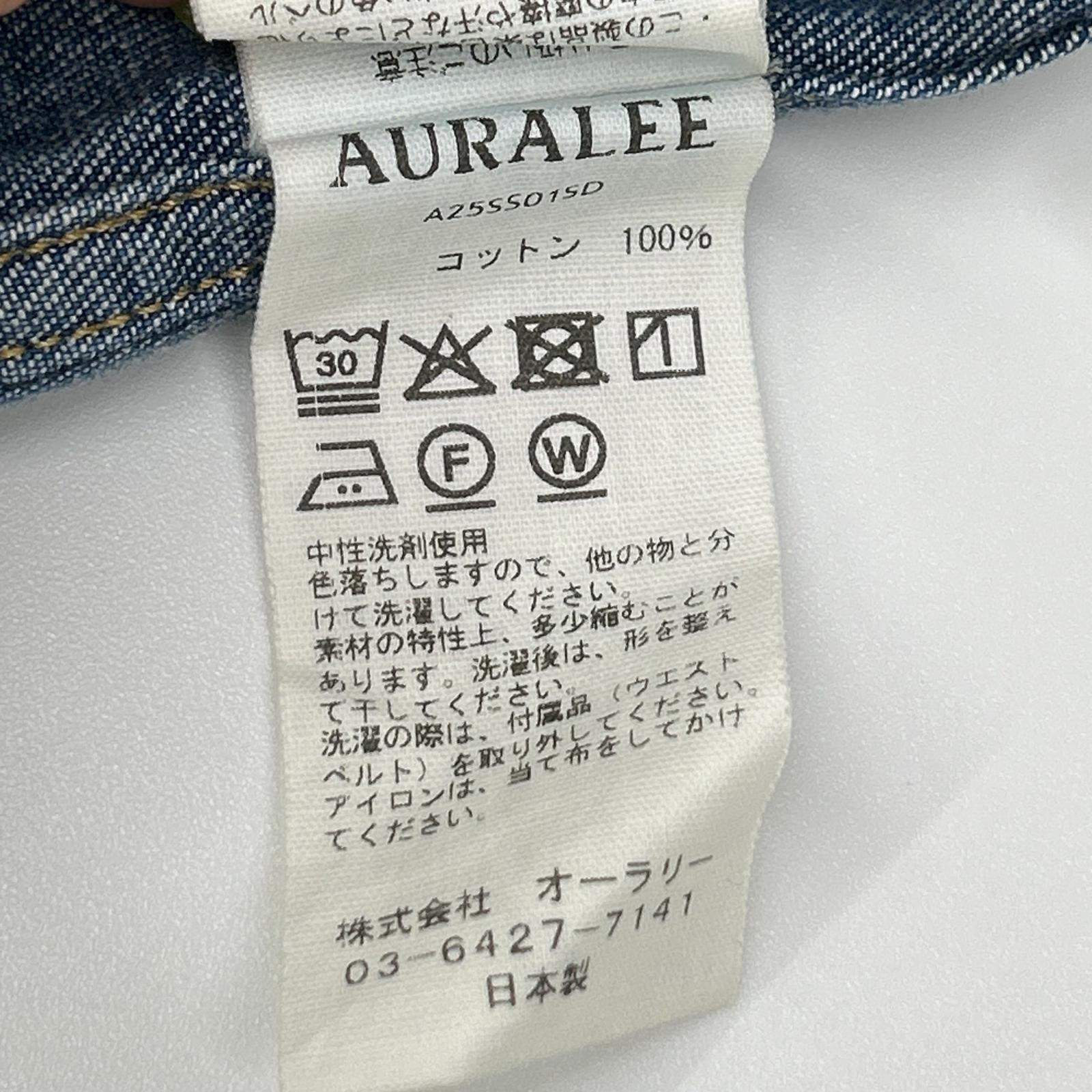 AURALEE オーラリー A25SS01SD SELVEDGE LIGHT OZ DENIM SHIRT トップス