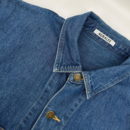 AURALEE オーラリー A25SS01SD SELVEDGE LIGHT OZ DENIM SHIRT トップス