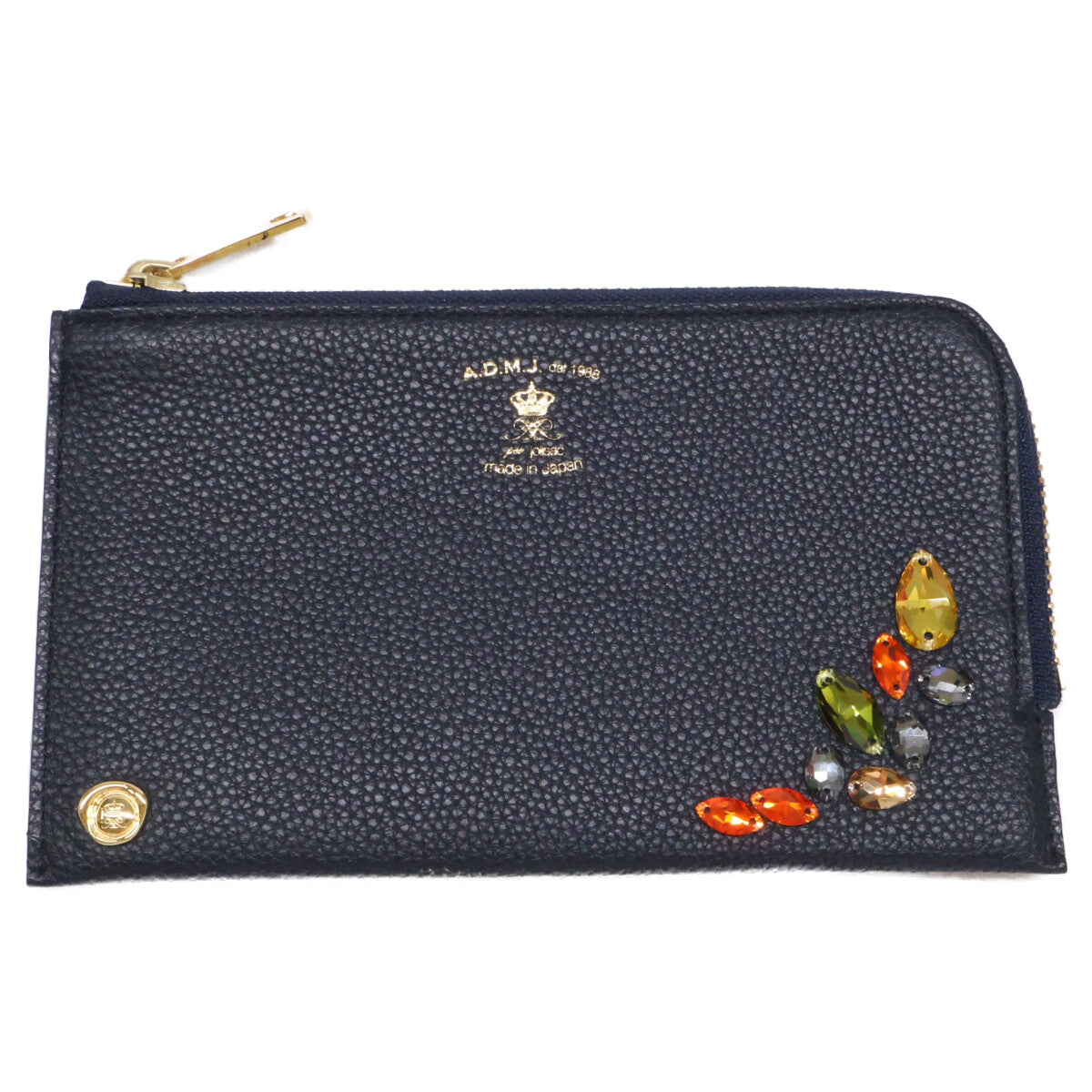 A.D.M.J. Accessoires De Mademoiselle ADMJ 【新品同様】ACS06022J/1 モーツァルト スワロフスキー フラグメントケース 長財布（小銭入れあり）