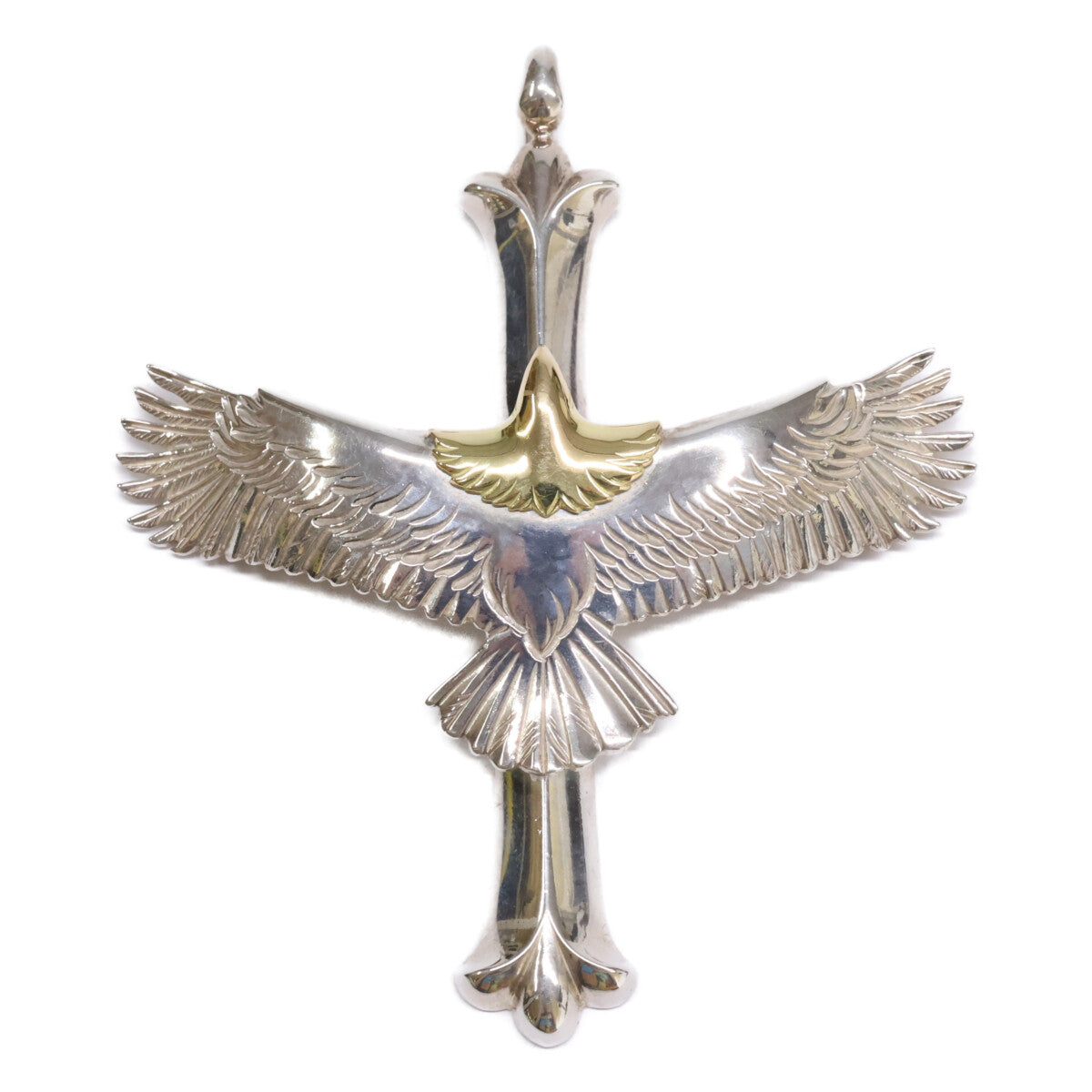 WASHIMITARO 鷲見太郎 新品同様 925 x K18 W-1CROSS-C35 EG-02 cross pendant eagle ペンダントトップ