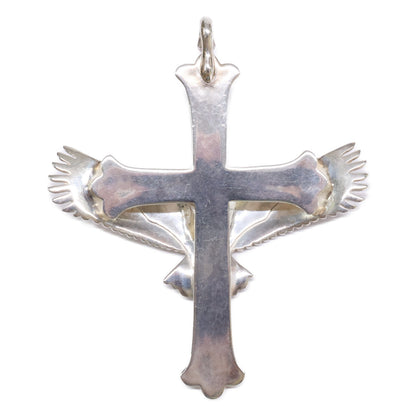 WASHIMITARO 鷲見太郎 新品同様 925 x K18 W-1CROSS-C35 EG-02 cross pendant eagle ペンダントトップ
