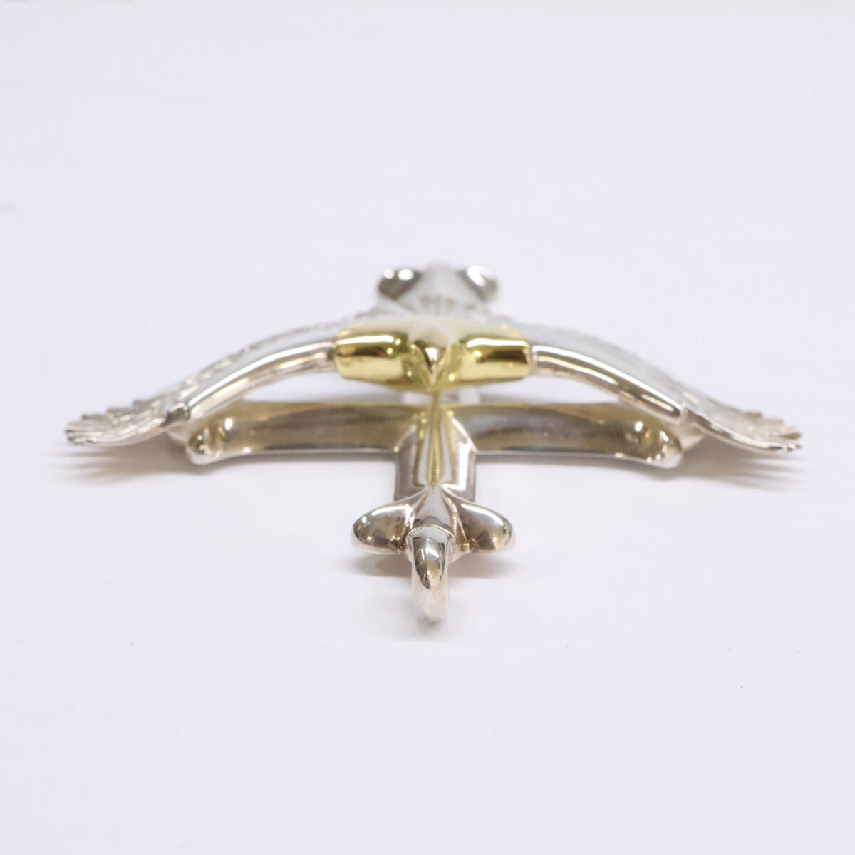 WASHIMITARO 鷲見太郎 新品同様 925 x K18 W-1CROSS-C35 EG-02 cross pendant eagle ペンダントトップ