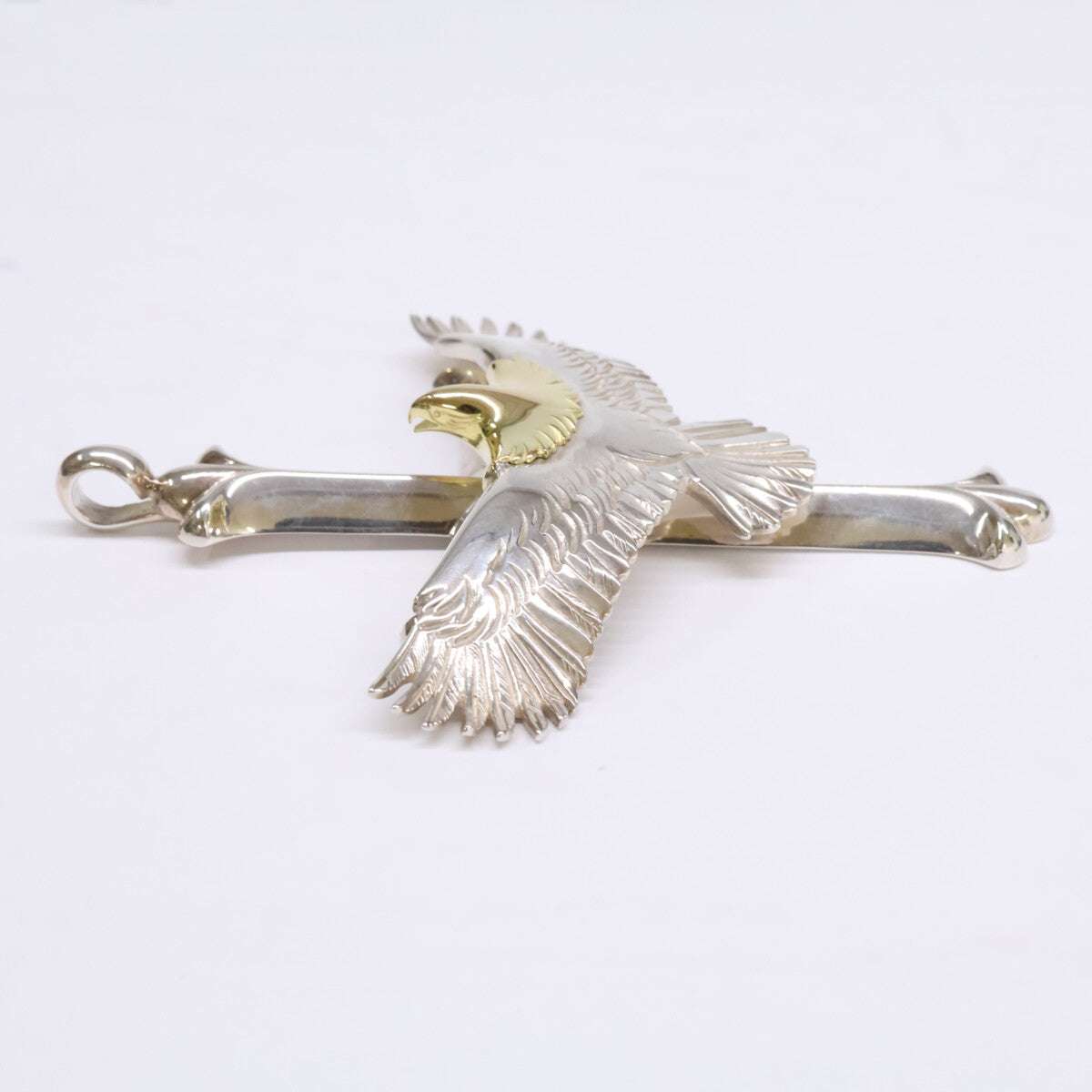 WASHIMITARO 鷲見太郎 新品同様 925 x K18 W-1CROSS-C35 EG-02 cross pendant eagle ペンダントトップ