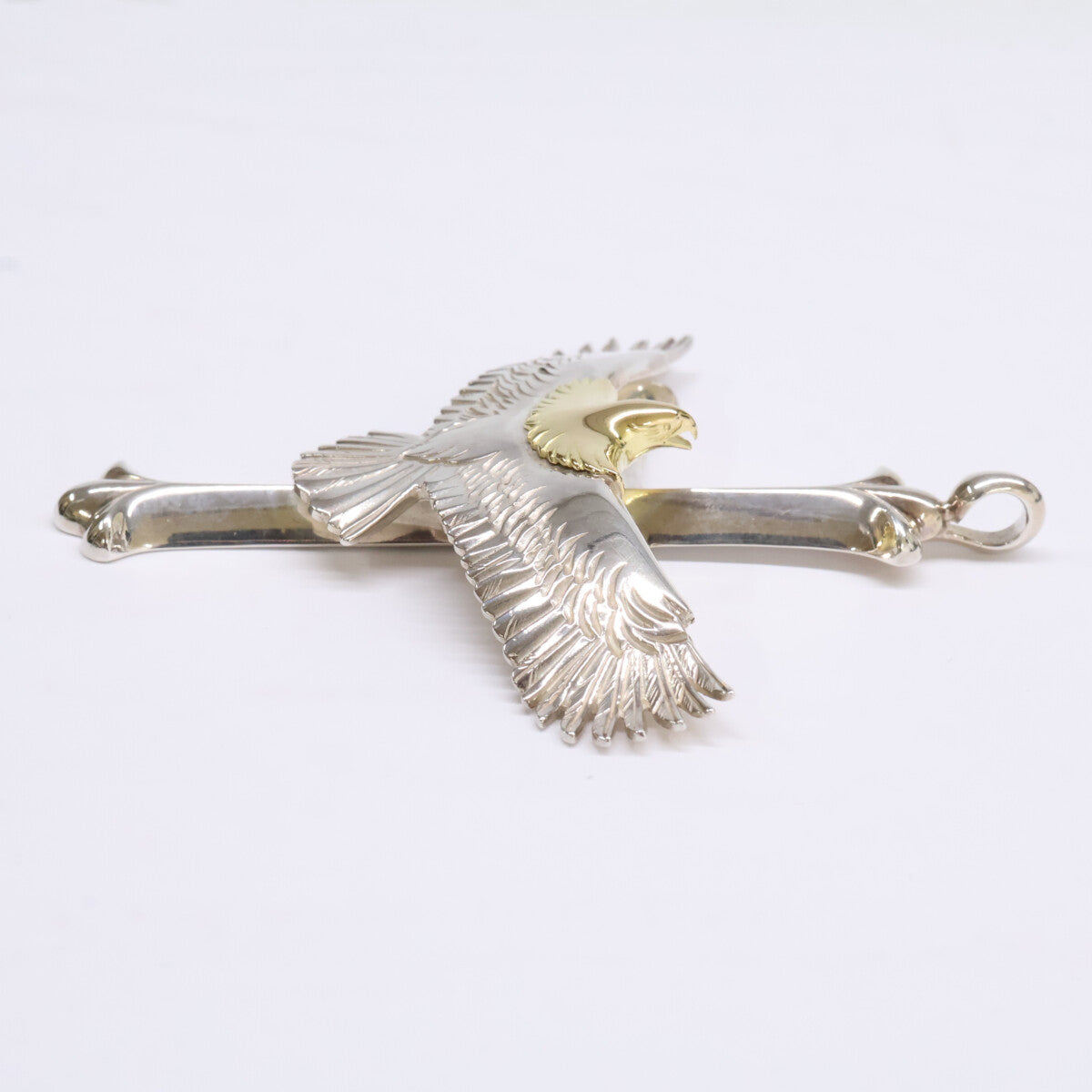 WASHIMITARO 鷲見太郎 新品同様 925 x K18 W-1CROSS-C35 EG-02 cross pendant eagle ペンダントトップ