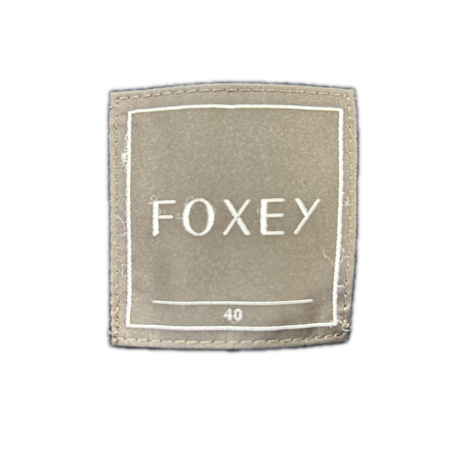 FOXEY フォクシー 27618-KAOFA117NM ビジューファスナー ジップアップ ウール トップス