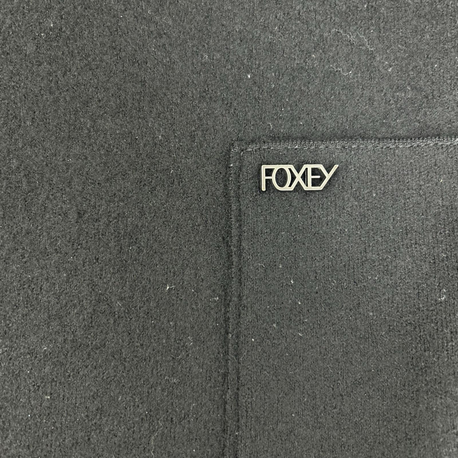 FOXEY フォクシー 27618-KAOFA117NM ビジューファスナー ジップアップ ウール トップス
