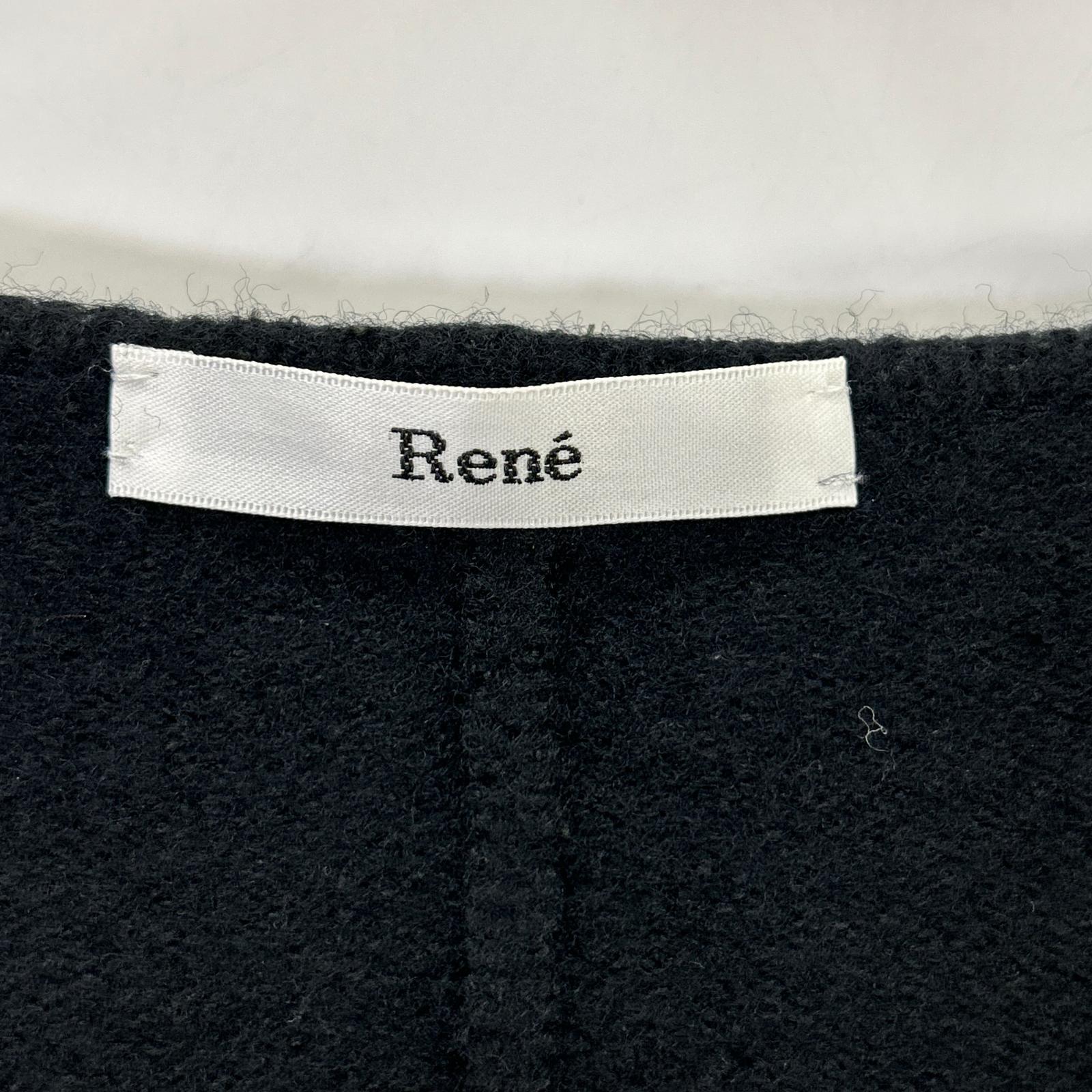 Rene ルネ 18年製 6842590 ブラック ニット ロングカーディガン トップス