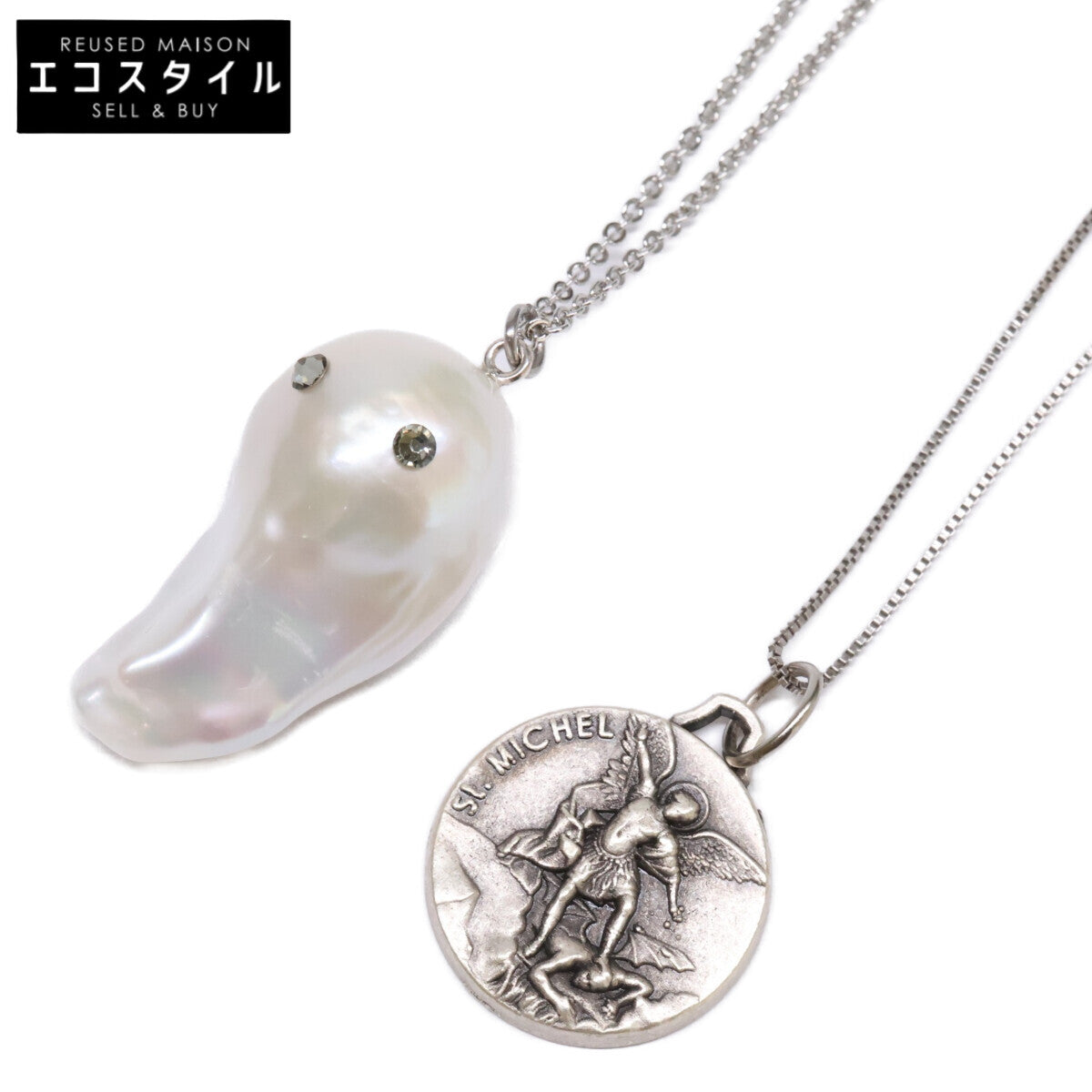 LARICA ラリカ 【新品】バロックパール オバケちゃん/メダル ネックレス2点セット ネックレス