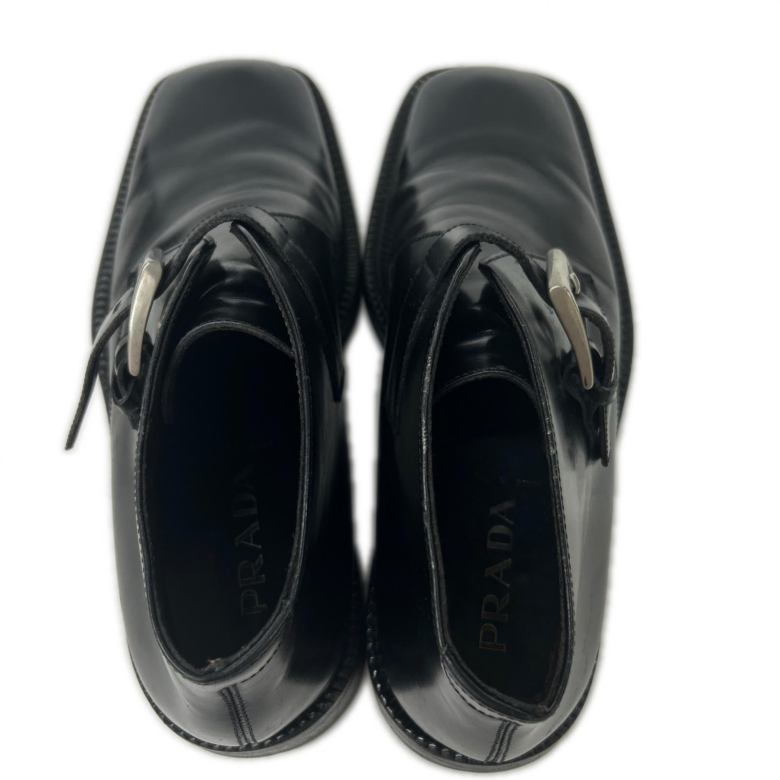 PRADA プラダ スクエアトゥ シングルモンクストラップ ブーツ PRADA プラダ スクエアトゥ シングルモンクストラップ ブーツ シューズ