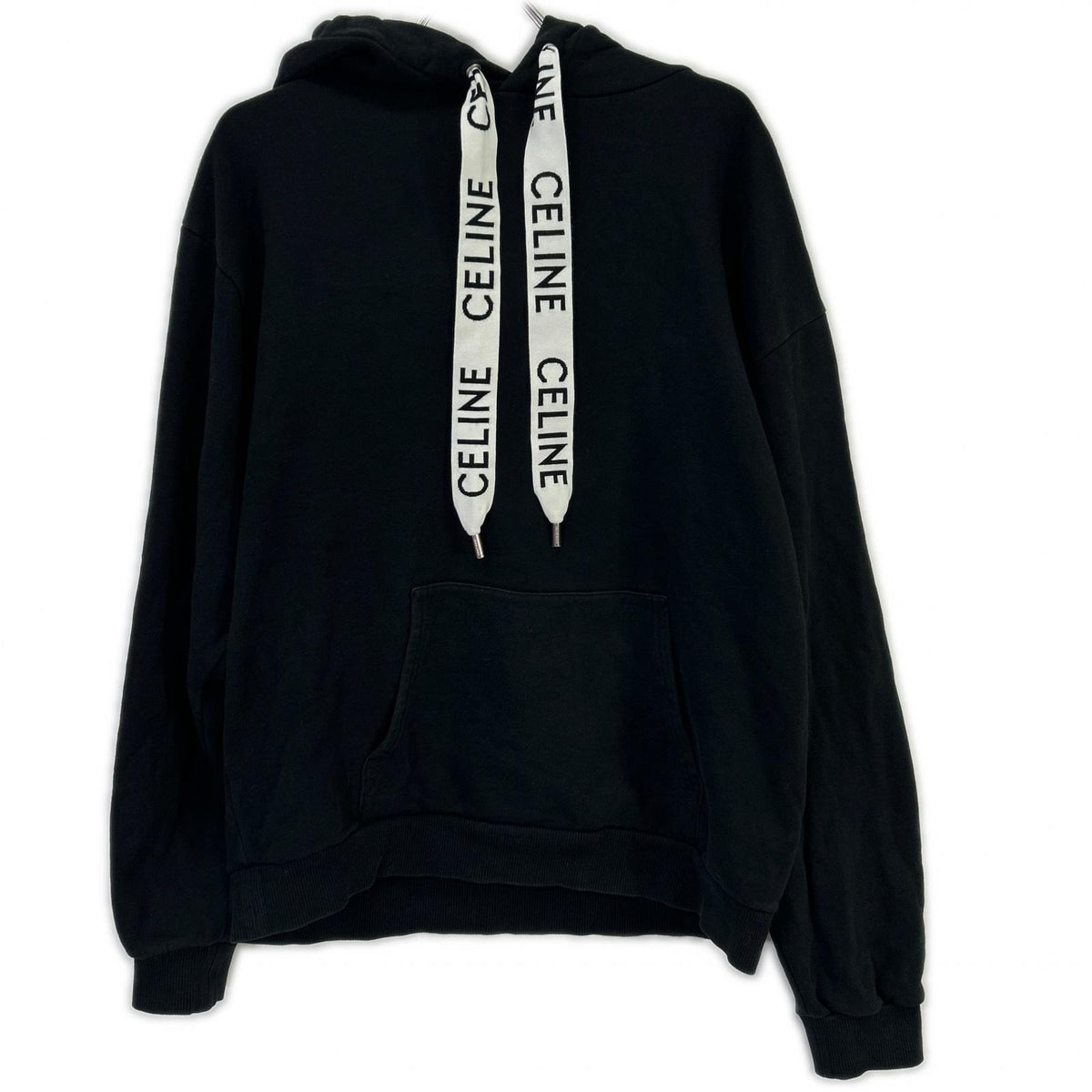 CELINE Celine 2Y468670Q Black Cotton fleece loose hoodie Top