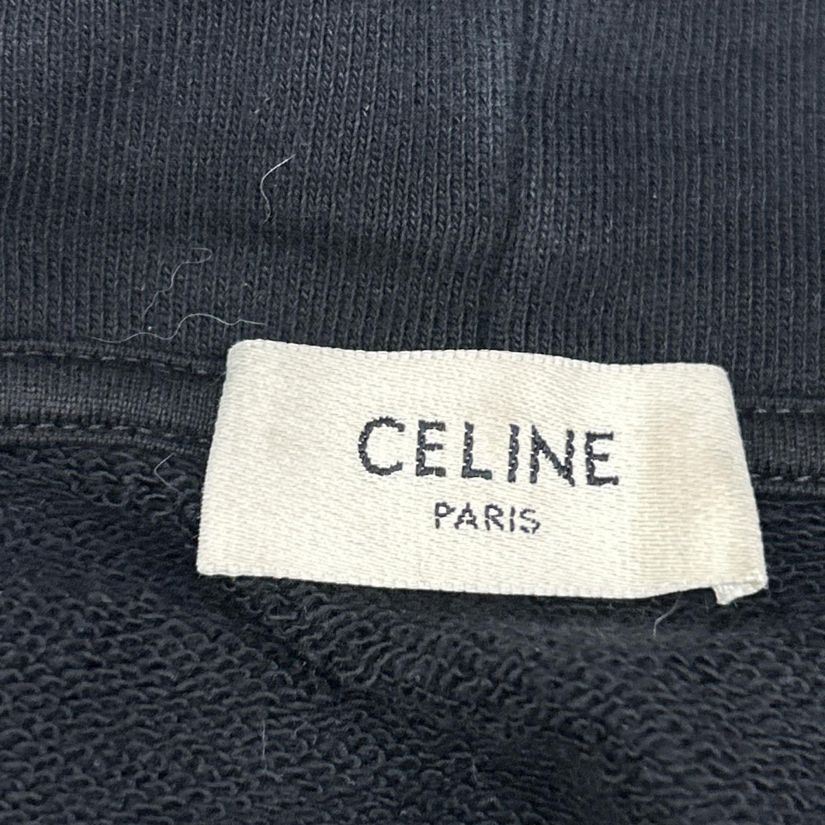 CELINE Celine 2Y468670Q Black Cotton fleece loose hoodie Top