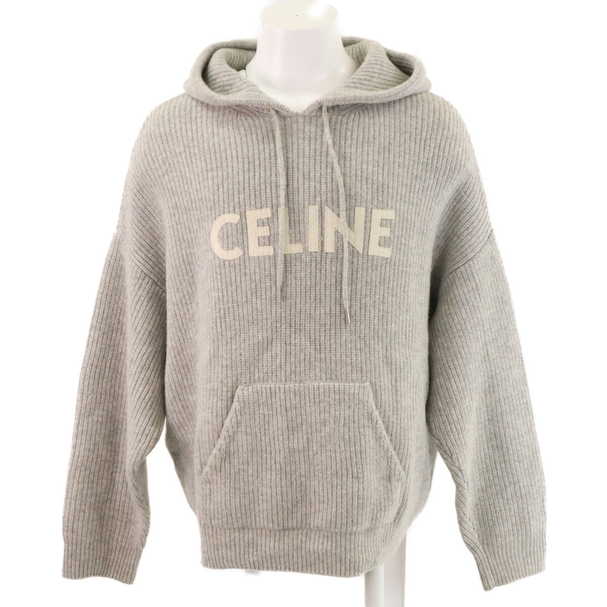 CELINE セリーヌ 【国内正規】2A85W423P エディ期 ウール ロゴ プルオーバー ニットパーカー トップス