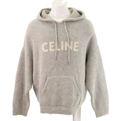 CELINE セリーヌ 【国内正規】2A85W423P エディ期 ウール ロゴ プルオーバー ニットパーカー トップス
