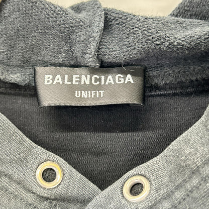 BALENCIAGA バレンシアガ 681029 グラフィックロゴ レイヤードデザイン プルオーバー パーカー トップス