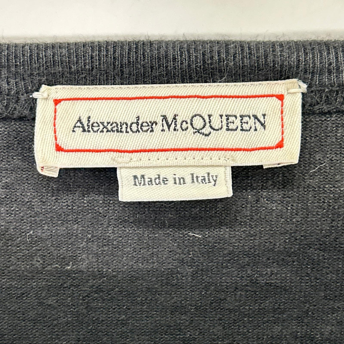 ALEXANDER McQUEEN アレキサンダーマックイーン 687706 ブラック バックロゴ ロンT トップス