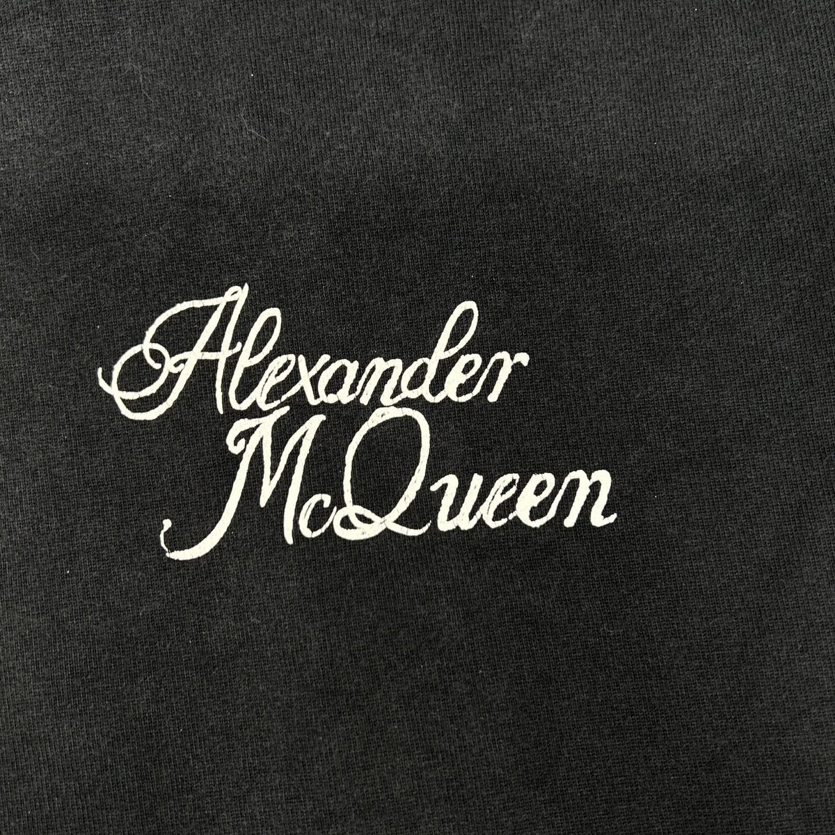 ALEXANDER McQUEEN アレキサンダーマックイーン 687706 ブラック バックロゴ ロンT トップス