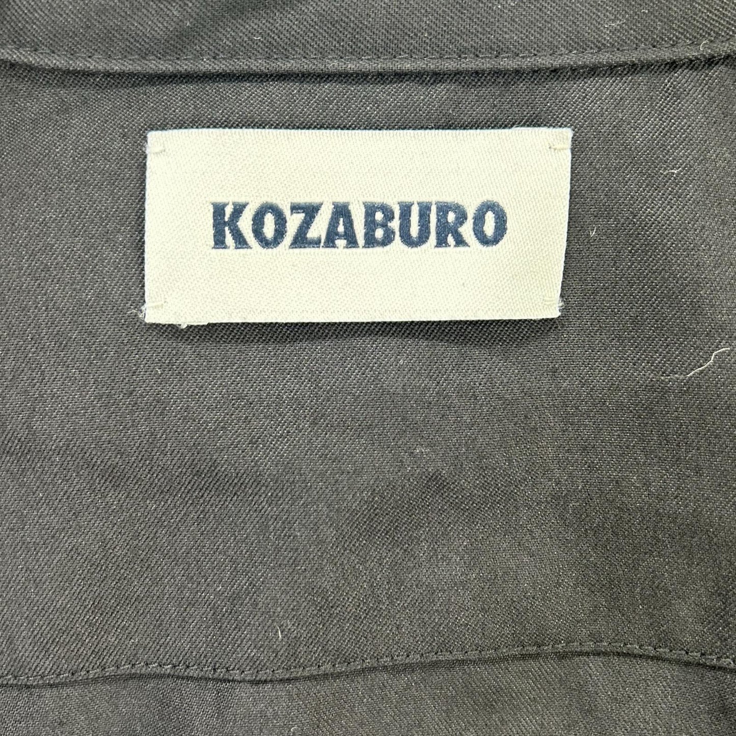 KOZABURO コウザブロウ S-103-F ブラック ウールツイル スリム ウエスタンシャツ トップス